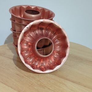 Copper Mini Bundt Cake Pans set of 6